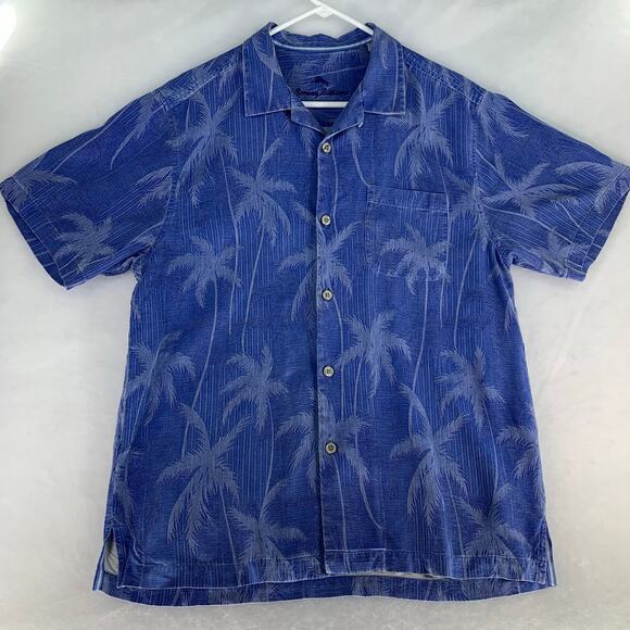 Tommy Bahama Other - Tommy Bahama Men's Short Sleeve Silk Camp Shirt in Blue Size M